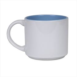 White with Aqua Light Blue